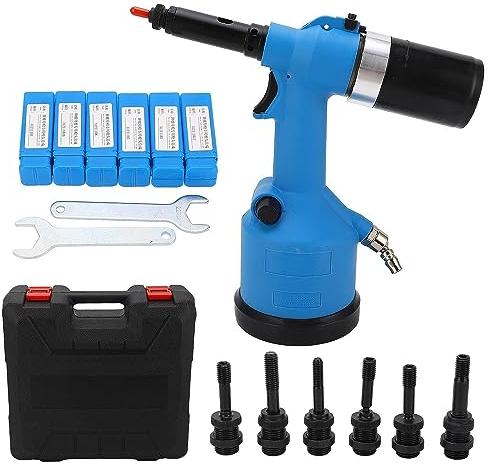 HACSYP Air Riveter, 1/4 Air Hydraulic Riveter, Heavy Duty Automatic Riveting Gun Rivet Tool, Pneumatic Rivet Nut Gun, for Aluminum Steel Iron Nuts