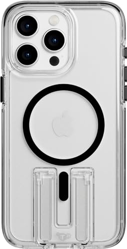 Tech21 Evo Crystal Kick Hülle für iPhone 15 Pro Max - Kompatibel mit MagSafe - Aufprallschutz Hülle - Klar/Schwarz