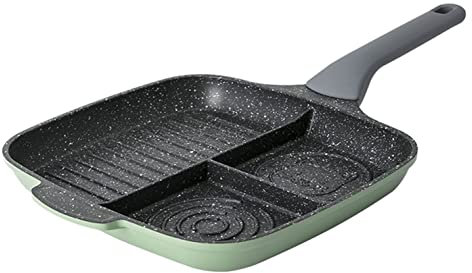 Antihaftbeschichtete, gefüllte Pfannkuchenpfanne, Eierpfanne, Antihaft-Frühstücksbratpfanne, Grillpfanne, Multifunktions-Steak-Omlette-Pfanne, Anzug für Induktion, mit Anti-Hitze-Griff, Kochtopf, Bac