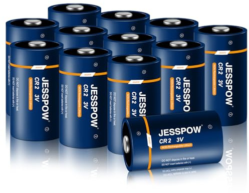 CR2 3V Lithium Battery Non-Rechargeable CR2 Batteries High Power Lithium Battery for Golf Rangefinder,Security Alarm System, Flashlight, 12 Pack