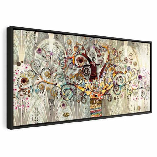 murando - Quadro Moderno con Cornice Nera, Gustav Klimt, 80x40 cm | Chiodi Inclusi, 1 Pezzo, Quadri Moderni, Camera da Letto, Telaio in Legno, Resistenti Allo Sbiadimento, Produzione Europea