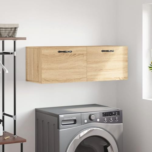 Bulliing Armario de Pared Mueble baño Auxiliar Armario Multiusos Armario Cocina Pared Madera ingeniería Roble Sonoma 100x36,5x35 cm - 830127