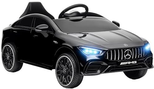 AIYAPLAY Voiture électrique Enfants Mercedes-Benz AMG CLA 45 Voiture à Batterie 12V 2 Moteurs véhicule électrique Enfant 3-6 Ans - télécommande 2,4G Vitesse 3-5 km/h Phare LED et Effets sonores Noir