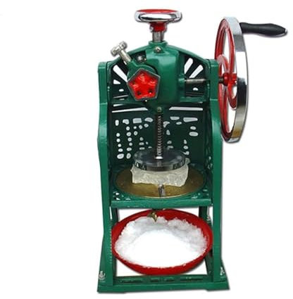 Macchina portatile per tritare e frantumare il ghiaccio per uso domestico e commerciale, macchina per coni di neve manuale con vassoi in acciaio inossidabile, perfetta per ghiaccio tritato e granite