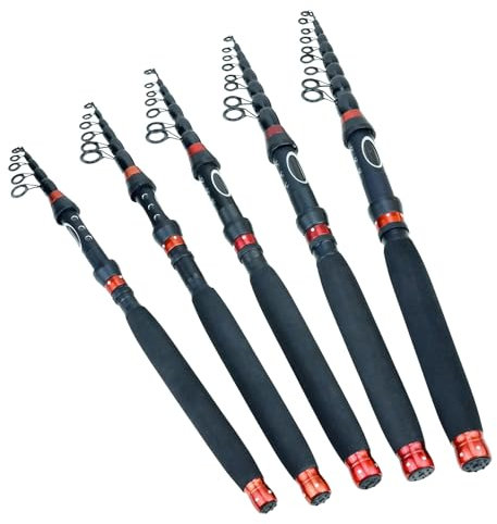 Lerutwis YG037 1,8 m-3,0 m Kontraktion länge 43 cm-51 cm Carbon Tragbare Teleskop Angelrute Schnelle Action spinnrute Karpfen Forelle Bass Angelrute(3.0M Rod)