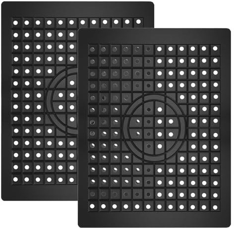 Tappetino per lavello in gomma, 2 pezzi, 31,4 x 26,1 cm, protezione da cucina