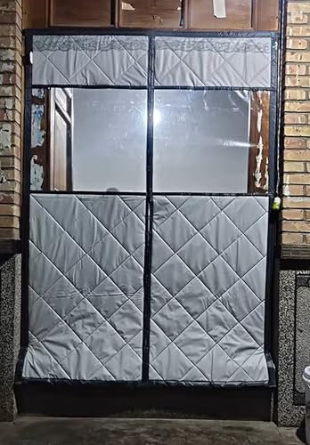 Wärmeschutzvorhang Magnet Thermo Türvorhang Isolier Schutz für Türen ohne bohren Thermovorhang Gegen Kälte und Hitze Türvorhang Wasserdicht Winddicht Energieeinsparung (W180*H240cm)