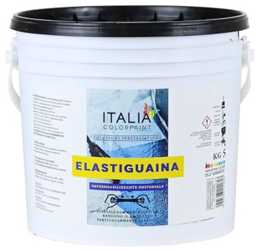 Elastiguaina Nero Elastomerica Bituminosa Nero Impermeabilizzante Protettivo Alta Resistenza Gomma Elastica Liquida (NERO, Kg 1,5)