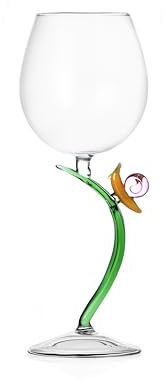 Ichendorf Milano Calice Lumaca, Collezione Animal Farm, 35 cl, Vetro Borosilicato, Fatto a Mano