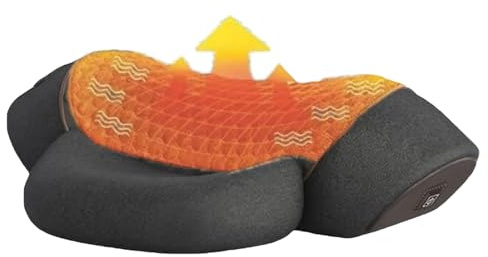 Yagerod FisioRest The 3-in-1 Neck Massager, Artuvate Fisiorest Kissen, Tiefenmassage und Entspannung, mit Heizfunktion, mit Traktion, hilft beim Einschlafen(Grigio Scuro)