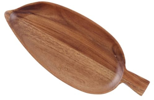 Alipis Plateau de Service Acacia Forme Plateau Apéritif Grand et Peu Profond Planche à Fromage et Snacks Réutilisable Facile à Nettoyer pour Cuisine et Réceptions
