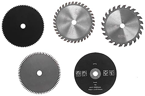 Gosera 5-Piece Set of Carbide Cutting Blade Small Circular Saw Blade 85mm Woodworking Household DIY Saw Blade