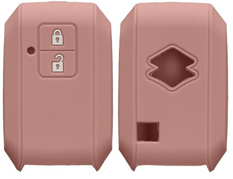 kwmobile Funda Compatible con Suzuki Llave de Coche Keyless Go de 2 Botones - Carcasa Protectora de Silicona para Llave de Coche - Case en Rosa Palo Mate