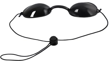 Occhiali di sicurezza contro la luce rossa – Occhiali anti-UV, scudo di protezione con anti-abbagliamento, protezione degli occhi con filtro di luce, attrezzatura di bellezza pronta per la spa, luna