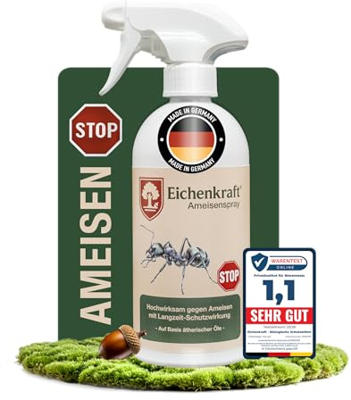Ameisenspray Ameisengift Ameisenmittel Insektenspray Innen Außen 500 ml | Gebrauchsfertig für Ameisenstraßen, Fugen & Ritzen, für Küche, Keller, Balkon, Terrasse, Wege & Eingänge, Made in Germany
