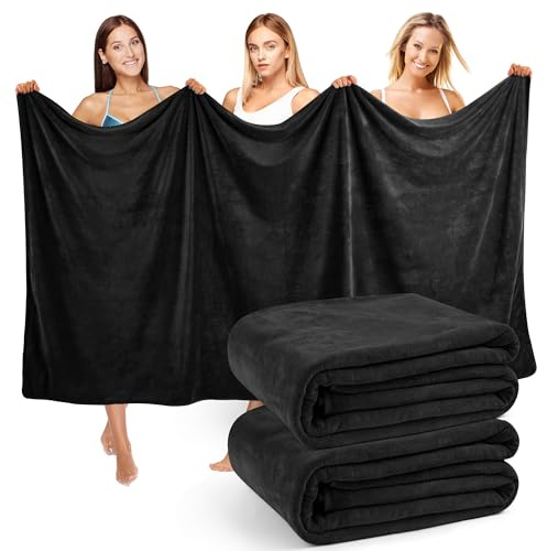 2 stycken XXL badhandduk stor 100 x 200 cm – bastuhandduk och badhandduk stor