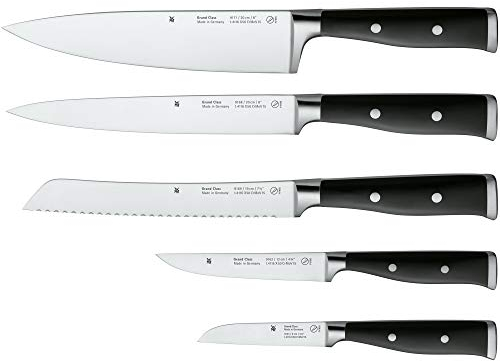 WMF Grand Class Messerset 5teilig, Made in Germany, 5 Messer geschmiedet, Küchenmesser, Performance Cut, Spezialklingenstahl
