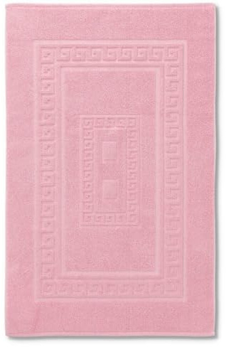 Casatessile Badematte aus der Dusche 45 X 60 cm. Torino Saugfähige Badezimmermatte aus Baumwolle, Badezimmermatte ohne Rutschfestigkeit - ROSA