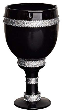 .iced-out. MINI Glas Pimp Cup Becher - schwarz/silber