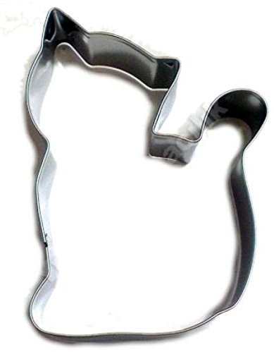 Torten Deko Shop Katze Ausstechform, Edelstahl, 8.5 x 6 cm