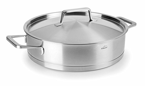 LACOR Foodie Tartera con Tapa, Acero Inoxidable, Gris, 26x6.5x9 cm