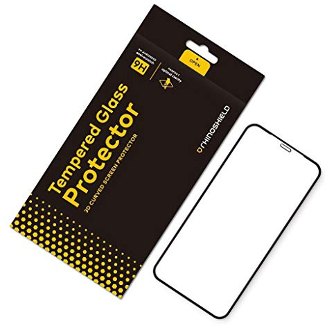 RhinoShield Panzerglas für iPhone 11 Pro/XS/X | 9H-Härte, hohe Transparenz, stoß- und kratzfest, Displayschutzfolie