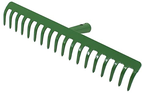 Rekord Gartenrechen (Stahl, pulverbeschichtet) - 18 Zinken Breite 45 cm - ohne Stiel, Laubrechen, Rasenrechen, Rechen, Harke, Heurechen