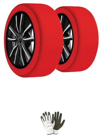 Paar SCHNEESOCKEN FÜR Reifen 215/60 R17 Kreis 17 MESSEN XL ZUGELASSENE SCHNEESOCKEN GERÄTE FÜR Autos, SUVS, 4X4S, Transporter, Anti-Slip FÜR EIS, Schnee UND SCHNEESTRASSEN