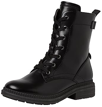 Jana Dam Softline 8-25264-41 bekväm multibredd bekväm sko klassisk vardagsskor ankelstövlar, Svart nappa, 39 EU Weit