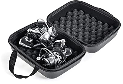 pologmase Angelrollenkoffer - Spinnrollen-Aufbewahrungsbox mit Zwei-Wege-Reißverschluss-Design - wasserdichte, leichte Angel-Organizer-Taschen für Damen, Herren, Angelliebhaber