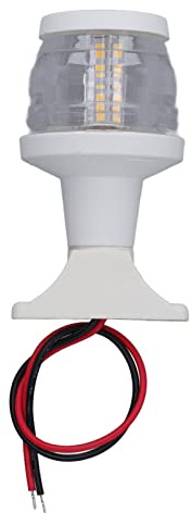 Navigation Anchor Light, White 4000-4500K 4 Inch 360 Degree All Around IP65 Waterproof LED Boat Navigation Light 33pcs Lamp Chips DC10 24V for Pontoon