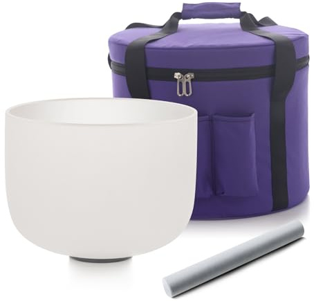 Hye-eun Klangschale aus Kristall 20cm G Note Kristall Klangschalen Throat Chakra Tragetasche percussion instruments Sound Bowl