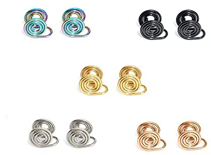 Keloids Pressure Acupressure Clip Earrings Non-pierced Stainless Steel Spiral Earrings (5pairs)
