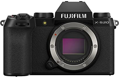 FUJIFILM X-S20 Fotocamera Digitale Mirrorless 26MP, solo corpo, Sensore CMOS X-Trans 4 APS-C, X-Processor 5, IBIS, Filmati 6.2K 30p, Mirino EVF, Schermo LCD 3 Touch Vari-angle, Nero