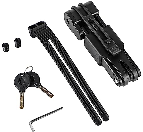 Youyijia Faltschloss, Fahrradschloss Faltschloss, Faltschloss Fahrrad inkl. Halterung Zubehör 2 Sicherheitsschlüssel, 85cm Bike Lock, E Bike Schloss, MTB Schloss Sicherer Diebstahlschutz