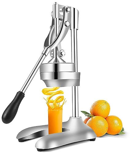 HYQNG Kommerzielle Zitruspresse, manuelle Orangenpresse, Handpresse, Entsafter, robuster Obstbrecher mit großem Durchmesser für frische Zitrone, Granatapfel, Limette