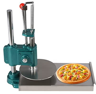 Pizza Dough Press Machine, 9.5 Manual Pastry Press Machine Stainless Steel Pizza Press Pizza Dough Maker Thickness Adjustable