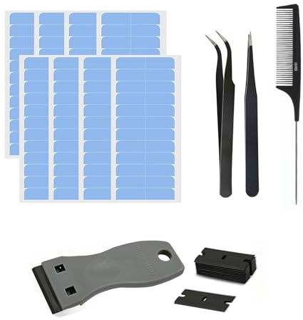 96 Piezas Extensiones Cinta De Repuesto Para Extensiones Adhesivo Extensiones De Pelo Cabello Extensiones De Cintas Cinta De ExtensióN De Cabello Incluye Pinzas Y Cepillo Para El Pelo