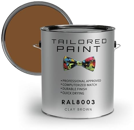 Tailored Paint uPVC Window & Door 1K Paint Brush or Spray On - Satin Finish - RAL8003, Clay Brown - 250ml Tin