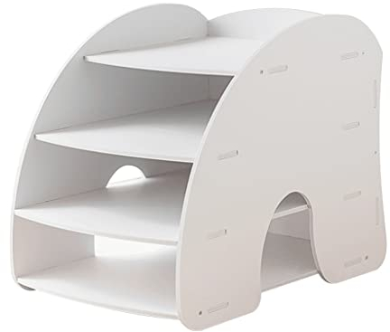 GLigeT Aktenmagazinhalter Fächerförmiger Schreibtisch-Akten-Organizer mit 4 Fächern, Zeitschriftensammler for Zuhause, Büro, Schreibtisch, Schule, Desktop-Organizer, Sortierer Zeitschriftenhalter