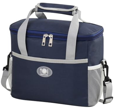 Abiyou Kühltasche Klein, 16L Thermo Isolier Tasche, Mittagessen Tasche, Kühlbox Tragbare, Thermotasche, Picknick Kühltasche, Große kühltasche Klappbare, für Camping, Reise, Büro Arbeit, Frühstücken