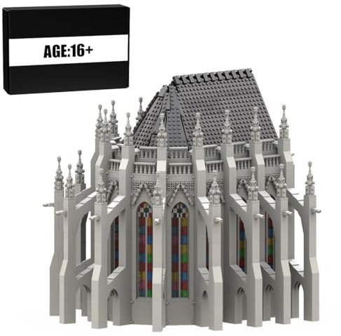 BlocteckToy MOC Klemmbausteine Gotische Kathedrale Modul 1-Chor Modell, 5790 Teile Groß Architecture Kirchen WeltberüHmtes Gebäude Set, MOC-165277