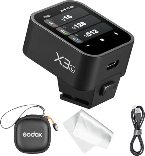 Godox X3L Touchscreen TTL Funkauslöser für Leica, 2.4G Wireless Flash Trigger, HSS 1/8000s, 32 Kanäle & 99 IDs, TCM-Unterstützung, USB-C Wiederaufladbar, Kompatibel mit Godox X System Blitzgeräten