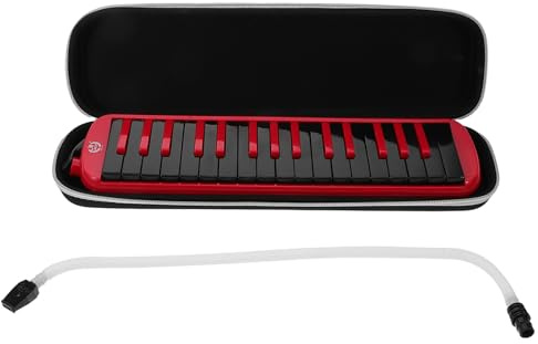 ibasenice 32-tasten Sopran Melodica für Anfänger und Erwachsene Blasinstrument aus Abs mit Mundstück Tragetasche und Eva Kasten