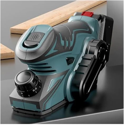 Cepilladora de madera Mini cepilladora eléctrica inalámbrica sin escobillas, herramienta de corte de madera con llave, 12V, 13000RPM,Proporciona energía y tiempo de ejecución