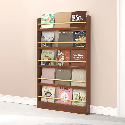 Bücherregal für Kinder, Wandmontage, mit 6 Ebenen, platzsparendes Spielzeug und Buchnizer für Kinderzimmer, Wohnzimmer, Zuhause
