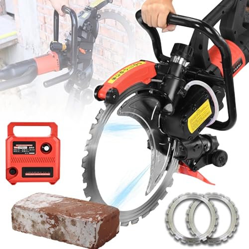 16″ Scie Annulaire à Béton, 9500W Scie à Béton, Suppression De La Poussière Alimentée par Eau, Profondeur De Coupe De 29cm, 3000tr/Min, Scie à Rainurer pour Murs en Béton,Brushless