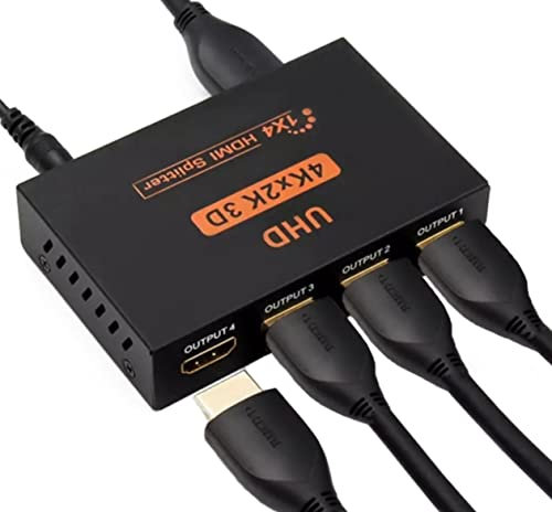 HDMI Splitter 1 in 4 Out 4K 3D 1080P HDMI Adattatore 1 a 4 Way Box Hub 1x4 cavo per PS4, Xbox, LED, LCD, DVD, lettore, HDTV, proiettori