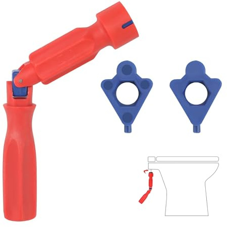 SJDOFU Toilettensitzschlüssel Sanitärwerkzeuge, Toilettensitz Anziehwerkzeug mit Ersatzköpfen, Toilettensitz Installationsschlüssel für Demontage, Installation und Reparatur