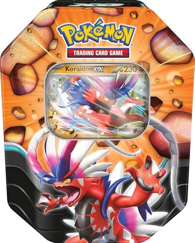 PKM - Tin 121 Koraidon - EX - Deutsch - 4 Booster Packs + EX Karte inklusive mit LMS Trading Grußkarte